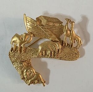 Vtg Laura Gayle Noahs Ark Brooch